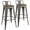 Oregon Antique and Espresso Low Back Bar Stool (Set of 2) by Lumisource -Cheap Lumisource Store antique espresso lumisource bar stools bs orlb an e2 64 1000