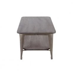 Oregon Industrial-Farmhouse Antique Metal and Espresso Wood Coffee Table by Lumisource -Cheap Lumisource Store antique espresso lumisource coffee tables tc or1936 ane 44 1000