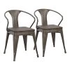 Waco Antique Metal and Espresso Wood Seat Dining Chair (Set of 2) by Lumisource 1 Waco Antique Metal and Espresso Wood Seat Dining Chair (Set of 2) by Lumisource -Cheap Lumisource Store antique espresso lumisource dining chairs dc wco an e2 64 1000