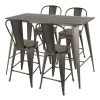 Oregon High Back 5-Piece Antique and Espresso Counter Height Dining Set by Lumisource -Cheap Lumisource Store antique espresso lumisource dining room sets c orhb5 ane 64 1000
