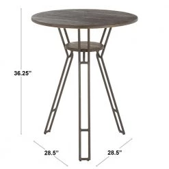 Folia Industrial Counter Height Dining Table in Antique Metal and Espresso Wood by Lumisource 14 Folia Industrial Counter Height Dining Table in Antique Metal and Espresso Wood by Lumisource -Cheap Lumisource Store antique espresso lumisource kitchen dining tables t36 folia ane 1f 1000