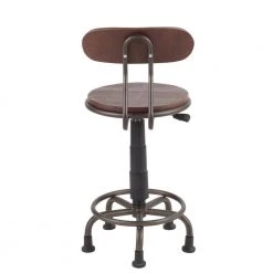 Dakota Antique Metal and Espresso Wood Task Chair by Lumisource -Cheap Lumisource Store antique espresso lumisource task chairs oc dkta an bn 66 1000