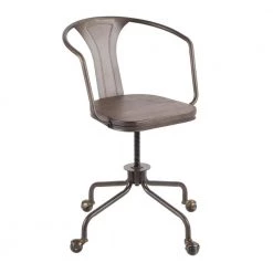 Oregon Antique and Espresso Adjustable Task Chair by Lumisource