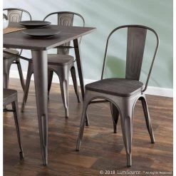 Oregon Antique and Dark Espresso Dining Chair (Set of 2) by Lumisource -Cheap Lumisource Store antqiue dark espresso lumisource dining chairs dc tw or dkesp2 31 1000