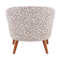 Leopard Beige Fabric and Brown Wood Arm Chair by Lumisource -Cheap Lumisource Store beige fabric brown wood lumisource accent chairs chr leopard bnbg 66 1000