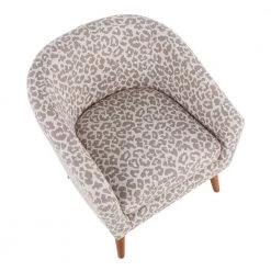 Leopard Beige Fabric and Brown Wood Arm Chair by Lumisource -Cheap Lumisource Store beige fabric brown wood lumisource accent chairs chr leopard bnbg a0 1000