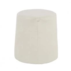 Rollo Contemporary Ottoman in Beige Faux Leather by Lumisource -Cheap Lumisource Store beige lumisource ottomans ot rollo bg 66 1000