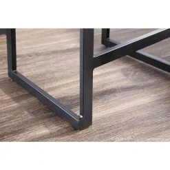 Geo Black Upholstered Counter Stool in Black Metal and Faux Leather (Set of 2) by Lumisource -Cheap Lumisource Store black black lumisource bar stools b26 geoup bkbk2 4f 1000