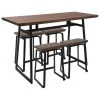Geo 5-Piece Black and Brown Counter Height Dining Set by Lumisource -Cheap Lumisource Store black brown lumisource dining room sets c geo5 bk bn 64 1000