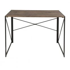 40 in. Rectangular Black/Brown Writing Desk with Open Storage by Lumisource -Cheap Lumisource Store black brown lumisource writing desks ofd dkta bk bn 77 1000