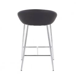 Matisse 26 in. Counter Stool in Black Faux Leather and Chrome (Set of 2) by Lumisource -Cheap Lumisource Store black chrome lumisource bar stools b26 matse bk2 66 1000