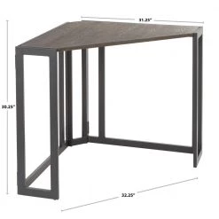 46 in. Corner Black/Espresso Computer Desk with Open Back by Lumisource -Cheap Lumisource Store black espresso lumisource computer desks ofd croman bkes 4f 1000
