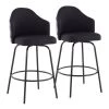 Ahoy Upholstered 37 in. Black Fabric and Floral Print Counter Height Bar Stool with Black Round Footrest (Set of 2) by Lumisource 1 Ahoy Upholstered 37 in. Black Fabric and Floral Print Counter Height Bar Stool with Black Round Footrest (Set of 2) by Lumisource -Cheap Lumisource Store black fabric floral print lumisource bar stools b26 ahoyflor claireq2 bkbk2 64 1000