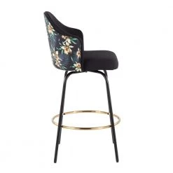 Cheap Lumisource Store -Cheap Lumisource Store black fabric floral print lumisource bar stools b30 ahoyflor claireg2 bkbk2 e1 1000