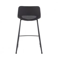 Robbi 33 in. Black Faux Leather and Black Steel Counter Height Bar Stool (Set of 2) by Lumisource -Cheap Lumisource Store black faux leather black steel lumisource bar stools b26 robbi bkbk2 66 1000