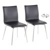 Mason Black Faux Leather and Brushed Stainless Steel Swivel Side Chair (Set of 2) by Lumisource 1 Mason Black Faux Leather and Brushed Stainless Steel Swivel Side Chair (Set of 2) by Lumisource -Cheap Lumisource Store black faux leather brushed stainless steel lumisource dining chairs ch msnupswv ssbk2 64 1000