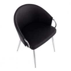 Claire Black Faux Leather and Silver Metal Dining Chair by Lumisource 9 Claire Black Faux Leather and Silver Metal Dining Chair by Lumisource -Cheap Lumisource Store black faux leather silver metal lumisource dining chairs ch claire svbk a0 1000