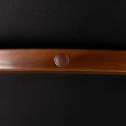 Cosmo Walnut Wood and Black Faux Leather Chair by Lumisource -Cheap Lumisource Store black faux leather walnut wood lumisource dining chairs ch cosmo wl bk fa 1000