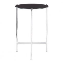 Chloe Contemporary Side Table in Chrome with Black Glass Top by Lumisource 11 Chloe Contemporary Side Table in Chrome with Black Glass Top by Lumisource -Cheap Lumisource Store black glass chrome lumisource end side tables tb chloe bk 76 1000