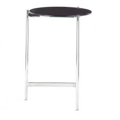 Chloe Contemporary Side Table in Chrome with Black Glass Top by Lumisource 10 Chloe Contemporary Side Table in Chrome with Black Glass Top by Lumisource -Cheap Lumisource Store black glass chrome lumisource end side tables tb chloe bk fa 1000