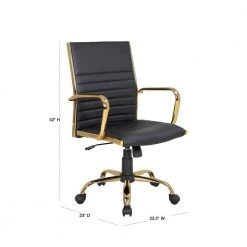 Master Gold with Black Faux Leather Adjustable Office Chair by Lumisource -Cheap Lumisource Store black gold lumisource task chairs oc mstr au bk 40 1000