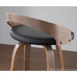 Grotto 24 in. Light Grey and Black Faux Leather Counter Stool (Set of 2) by Lumisource 19 Grotto 24 in. Light Grey and Black Faux Leather Counter Stool (Set of 2) by Lumisource -Cheap Lumisource Store black light gray lumisource bar stools b24 grottor lgy bk2 1f 1000