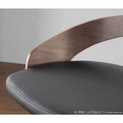 Grotto 24 in. Light Grey and Black Faux Leather Counter Stool (Set of 2) by Lumisource 18 Grotto 24 in. Light Grey and Black Faux Leather Counter Stool (Set of 2) by Lumisource -Cheap Lumisource Store black light gray lumisource bar stools b24 grottor lgy bk2 4f 1000