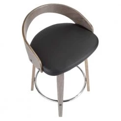 Grotto 24 in. Light Grey and Black Faux Leather Counter Stool (Set of 2) by Lumisource 15 Grotto 24 in. Light Grey and Black Faux Leather Counter Stool (Set of 2) by Lumisource -Cheap Lumisource Store black light gray lumisource bar stools b24 grottor lgy bk2 a0 1000