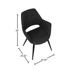 Mustang Black Accent Chair (Set of 2) by Lumisource -Cheap Lumisource Store black lumisource accent chairs ch mstng bk2 40 1000