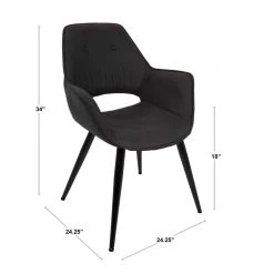 Mustang Black Accent Chair (Set of 2) by Lumisource -Cheap Lumisource Store black lumisource accent chairs ch mstng bk2 c3 1000