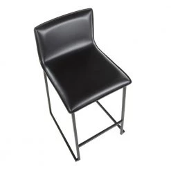 Mara 26 in. Black Faux Leather and Black Metal Counter Stool (Set of 2) by Lumisource 11 Mara 26 in. Black Faux Leather and Black Metal Counter Stool (Set of 2) by Lumisource -Cheap Lumisource Store black lumisource bar stools b26 maraup bkbk2 a0 1000
