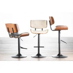 Lombardi 34 in. Walnut and Black Adjustable Height Bar Stool by Lumisource 21 Lombardi 34 in. Walnut and Black Adjustable Height Bar Stool by Lumisource -Cheap Lumisource Store black lumisource bar stools bs jy lmb wl bk 44 1000