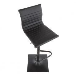 Masters Adjustable Bar Stool in Black Faux Leather and Black Metal by Lumisource -Cheap Lumisource Store black lumisource bar stools bs master bkbk a0 1000