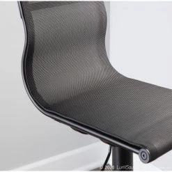Mirage Adjustable Bar Stool in Black Mesh Fabric and Black Metal by Lumisource 16 Mirage Adjustable Bar Stool in Black Mesh Fabric and Black Metal by Lumisource -Cheap Lumisource Store black lumisource bar stools bs mirage bkbk c3 1000