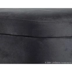 Chloe 18 in. Black Velvet and Chrome Storage Bench by Lumisource 16 Chloe 18 in. Black Velvet and Chrome Storage Bench by Lumisource -Cheap Lumisource Store black lumisource bedroom benches bc chloe stor vbk c3 1000