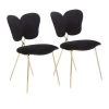 Madeline Chair in Black Velvet and Gold (Set of 2) by Lumisource -Cheap Lumisource Store black lumisource dining chairs ch madeline auvbk2 64 1000