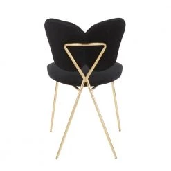 Madeline Chair in Black Velvet and Gold (Set of 2) by Lumisource -Cheap Lumisource Store black lumisource dining chairs ch madeline auvbk2 66 1000