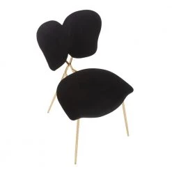 Madeline Chair in Black Velvet and Gold (Set of 2) by Lumisource -Cheap Lumisource Store black lumisource dining chairs ch madeline auvbk2 a0 1000