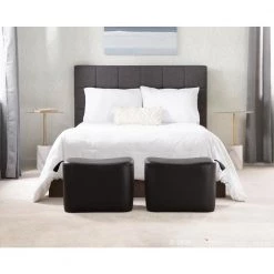 May Contemporary Ottoman in Black Faux Leather by Lumisource 17 May Contemporary Ottoman in Black Faux Leather by Lumisource -Cheap Lumisource Store black lumisource ottomans ot may bk 1f 1000