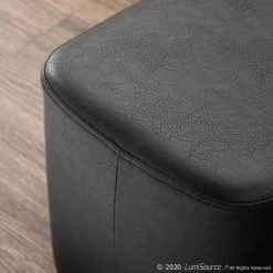 May Contemporary Ottoman in Black Faux Leather by Lumisource 16 May Contemporary Ottoman in Black Faux Leather by Lumisource -Cheap Lumisource Store black lumisource ottomans ot may bk 4f 1000