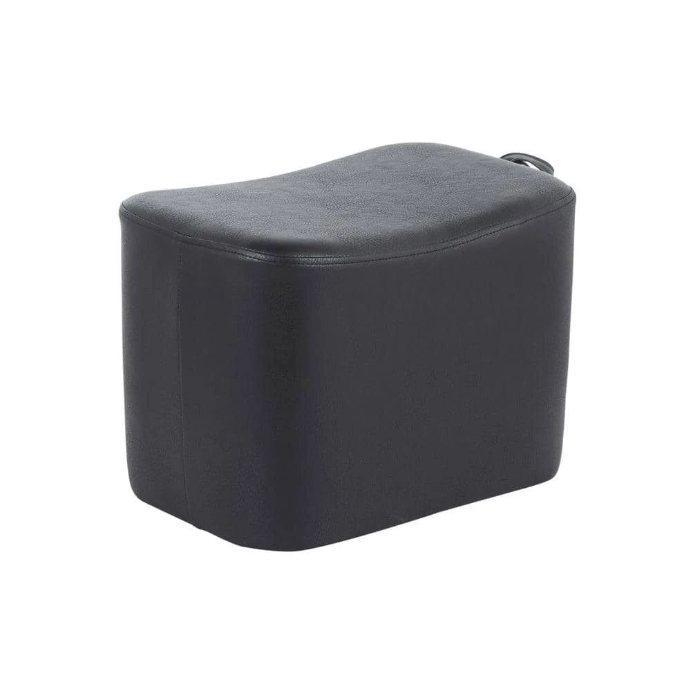 May Contemporary Ottoman in Black Faux Leather by Lumisource 3 May Contemporary Ottoman in Black Faux Leather by Lumisource