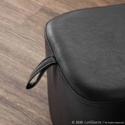 May Contemporary Ottoman in Black Faux Leather by Lumisource 15 May Contemporary Ottoman in Black Faux Leather by Lumisource -Cheap Lumisource Store black lumisource ottomans ot may bk c3 1000