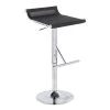 Mirage Ale 35 in. Black Mesh Fabric & Chrome Metal Adjustable Height Low Back Bar Stool by Lumisource -Cheap Lumisource Store black mesh fabric chrome lumisource bar stools bs mirale bk 64 1000