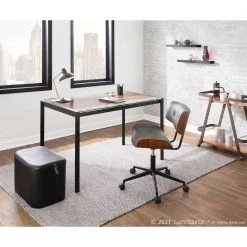 Live Edge 28 in. Rectangular Black Metal and Clear Glass Top with Live Edge Print (Seats 6) by Lumisource 11 Live Edge 28 in. Rectangular Black Metal and Clear Glass Top with Live Edge Print (Seats 6) by Lumisource -Cheap Lumisource Store black metal clear glass lumisource kitchen dining tables tb live edge bk 31 1000