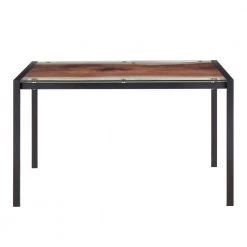 Live Edge 28 in. Rectangular Black Metal and Clear Glass Top with Live Edge Print (Seats 6) by Lumisource 10 Live Edge 28 in. Rectangular Black Metal and Clear Glass Top with Live Edge Print (Seats 6) by Lumisource -Cheap Lumisource Store black metal clear glass lumisource kitchen dining tables tb live edge bk 66 1000
