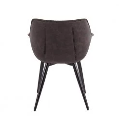 Rouche Black Metal and Cowboy Fabric Dining Chair (Set of 2) by Lumisource -Cheap Lumisource Store black metal cowboy black fabric lumisource dining chairs ch ruche bk bk2 66 1000