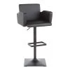 Sergio in Black Faux Leather Adjustable Height Bar Stool by Lumisource -Cheap Lumisource Store black metal lumisource bar stools bs sergio bkbk 64 1000