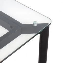 Masters 47.25 in. Black Steel and Clear Glass Rectangular Writing Desk by Lumisource -Cheap Lumisource Store black steel and clear glass lumisource writing desks ofd mstr bkcl c3 1000