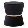 Gemma Black Velvet and Gold Metal Ottoman by Lumisource -Cheap Lumisource Store black velvet gold metal lumisource ottomans ot gemma auvbk 64 1000