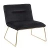 Casper Gold Accent Chair in Black Velvet by Lumisource -Cheap Lumisource Store black velvet lumisource accent chairs chr casper auvbk 64 1000